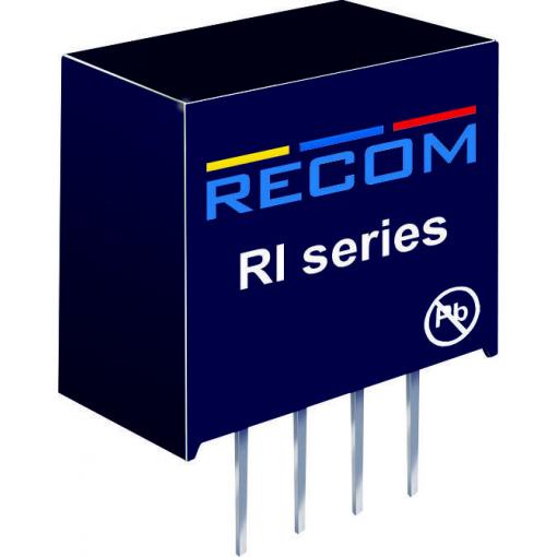 DC/DC měnič Recom RI-1205, vstup 12 V/DC, výstup 5 V/DC, 400 mA, 2 W