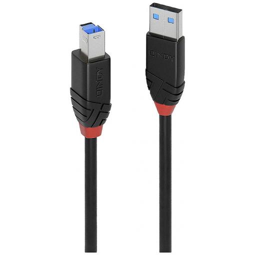 LINDY USB kabel USB 3.2 Gen1 USB-A zástrčka, USB-B zástrčka 10.00 m černá 43227