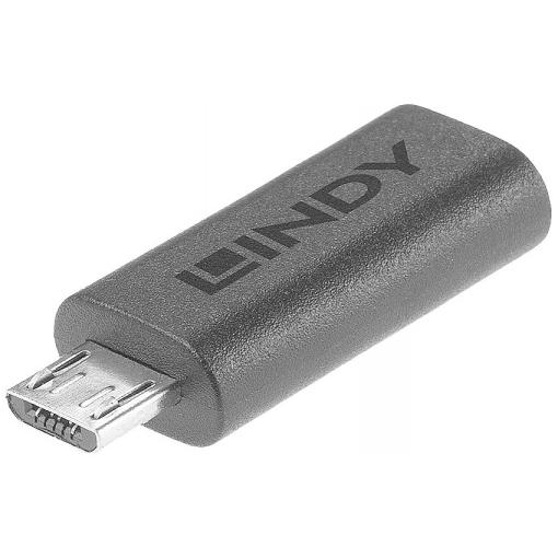 LINDY USB 2.0 adaptér [1x USB-C® zásuvka - 1x micro USB 2.0 zástrčka B] Lindy - USB-Adapter - 24 pin USB-C (W) zu Micro-USB Type B (M)