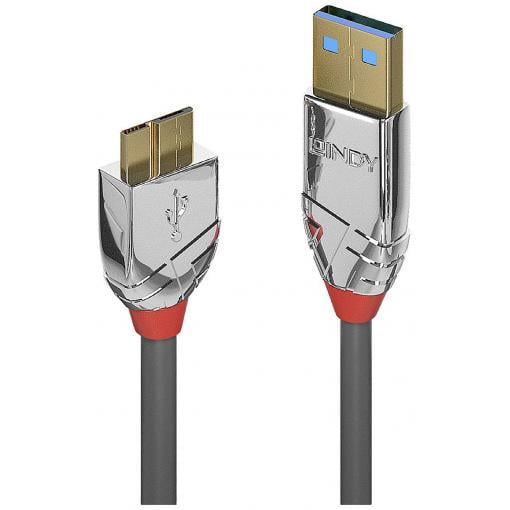 LINDY USB kabel USB 3.2 Gen1 USB-A zástrčka, USB Micro-B 3.0 zástrčka 1.00 m šedá 36657