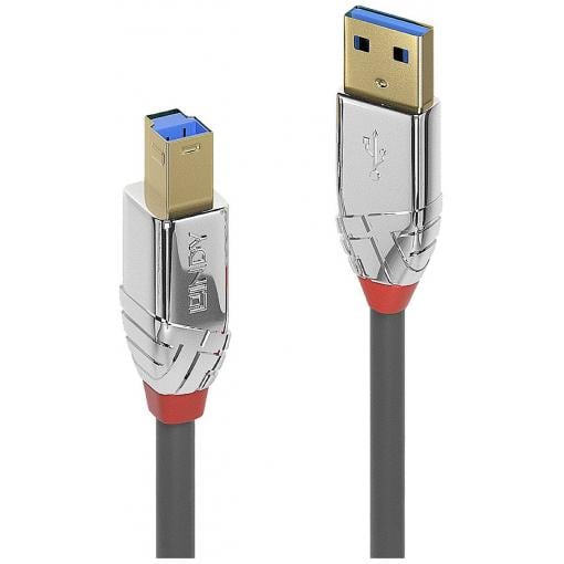 LINDY USB kabel USB 3.2 Gen1 USB-A zástrčka, USB-B zástrčka 1.00 m šedá 36661
