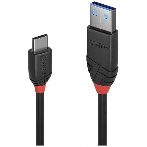 LINDY USB kabel USB 3.2 Gen1 USB-C ® zástrčka, USB-A zástrčka 0.15 m černá 36914