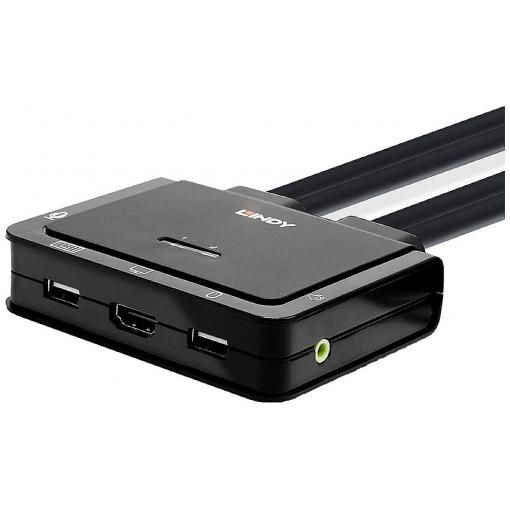 LINDY KVM-Umschalter přepínač KVM HDMI myš, klávesnice 4096 x 2160 Pixel