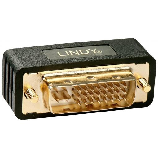 LINDY 41099 DVI adaptér [1x DVI zástrčka 24+5pólová - 1x DVI zásuvka 24+5pólová] černá