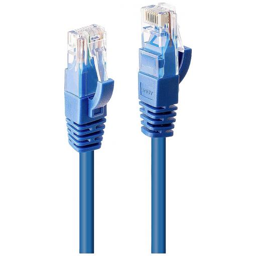 LINDY 48016 RJ45 síťové kabely, propojovací kabely CAT 6 U/UTP 0.50 m modrá 1 ks