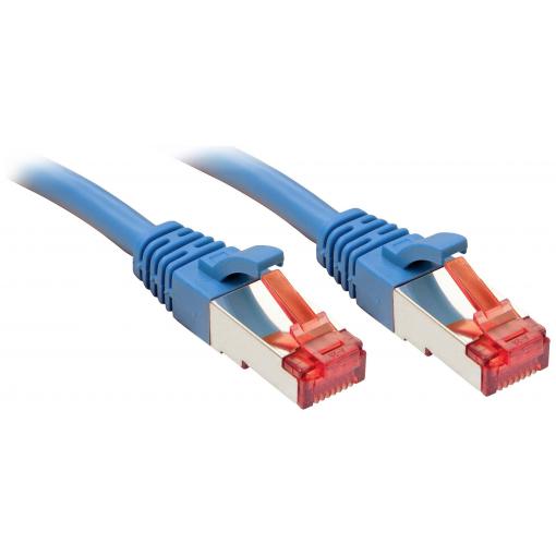 LINDY 47726 RJ45 síťové kabely, propojovací kabely CAT 6 S/FTP 30.00 m modrá PVC plášť, fóliové stínění, stínění pletivem, kroucené páry , kompletní stínění,