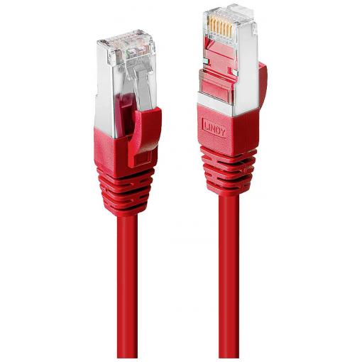 LINDY 45621 RJ45 síťové kabely, propojovací kabely CAT 6 S/FTP 0.50 m červená 1 ks