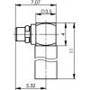 Telegärtner J01340B0121 100025098 MMCX konektor zástrčka, zahnutá 50 Ω 1 ks