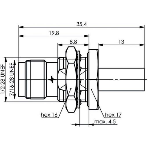 Telegärtner J01011A0075 100023783 TNC konektor spojka, rovná 1 ks