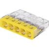 krabicová svorka Tuhost (příčný řez): 0.5-2.5 mm² Pólů: 5 WAGO 2273 20 ks transparentní, žlutá