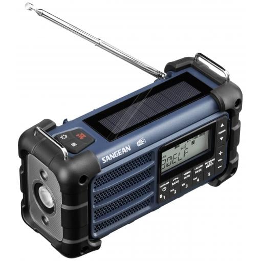 Sangean MMR-99 DAB+ Blue A500480 outdoorové rádio, DAB+, DAB, FM, nouzové rádio, Bluetooth, Solární panel, voděodolné, prachotěsné, stolní lampa, modrá