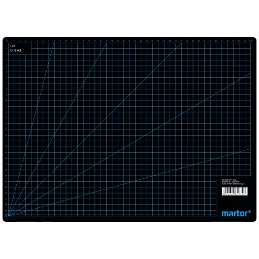 MARTOR řezací podložka plast (d x š x v) 440 x 320 x 3 mm černá 1 ks