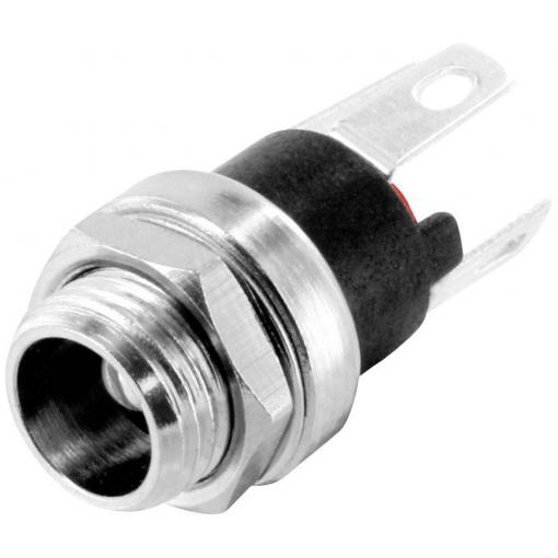econ connect DCE5BL nízkonapěťový konektor vestavná zásuvka, rovná 10.8 mm 2.5 mm 1 ks Bulk