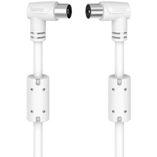 Anténní kabel 90 dB 5m, kolmé konektory, HAMA 205058