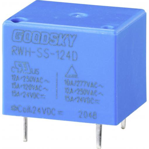 GoodSky RWH-SS-124D relé do DPS 24 V/DC 15 A 1 přepínací kontakt 1 ks Tray