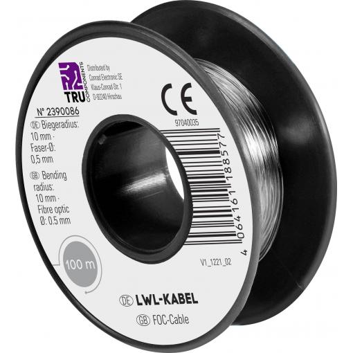 TRU COMPONENTS TC-9560344 optický kabel POF polymer Simplex 100 m