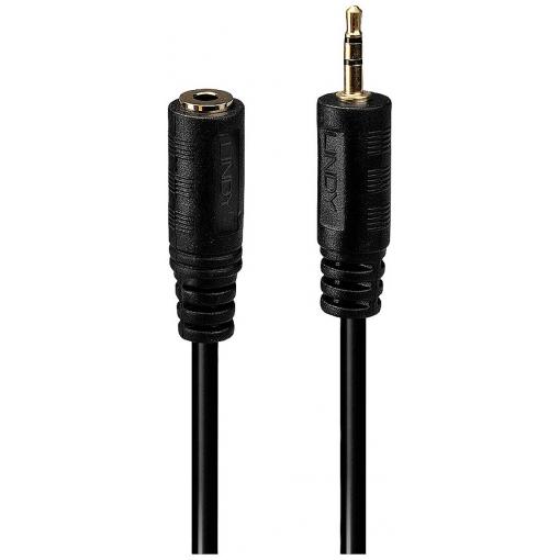 LINDY 35698 Premium jack audio adaptér [1x jack zástrčka 2,5 mm - 1x jack zásuvka 3,5 mm] černá