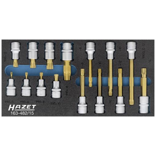 Hazet 163-482/15 163-482/15 sada nástavců pro nástrčný klíč