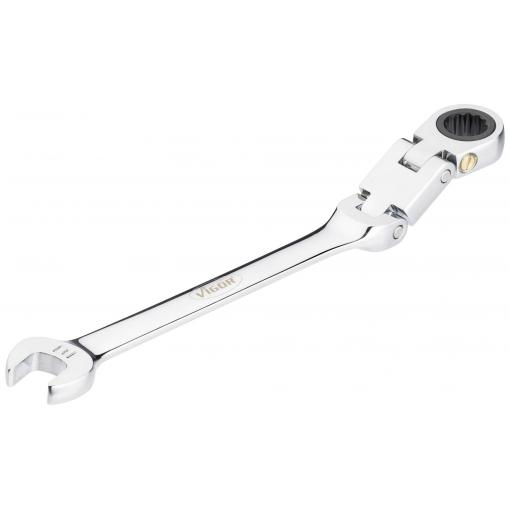 Vigor V6752-10 V6752-10 kloubový očkoplochý ráčnový klíč Délka klíče (cm) (jen pro nadpis) 10 mm