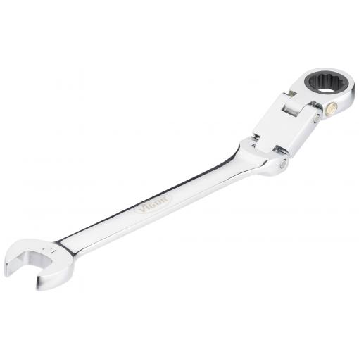 Vigor V6752-12 V6752-12 kloubový očkoplochý ráčnový klíč Délka klíče (cm) (jen pro nadpis) 12 mm