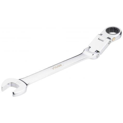 Vigor V6752-18 V6752-18 kloubový očkoplochý ráčnový klíč Délka klíče (cm) (jen pro nadpis) 18 mm