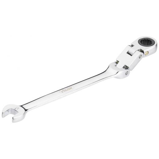 Vigor V6752-8 V6752-8 kloubový očkoplochý ráčnový klíč Délka klíče (cm) (jen pro nadpis) 8 mm