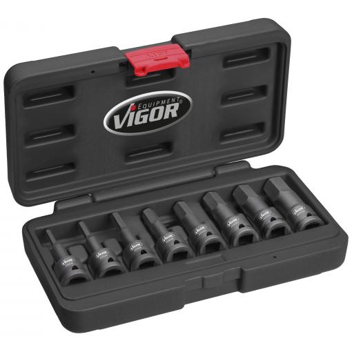 Vigor V7019 sada vložek zástrčného klíče nárazového šroubováku , V7019