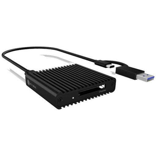 ICY BOX IB-CR404-C31, Kartenleser, CF Exp. 2.0 Type-B, USB 3.2 Gen 2, LED, Aluminium externí čtečka paměťových karet USB-C®, USB 3.2 (Gen 2) černá