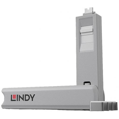 LINDY Zámek k portu USB-C® Lindy - Schloss für USB-C-Port - weiß sada 4 ks bílá zámek s klíčem vč. 1 klíče 40427