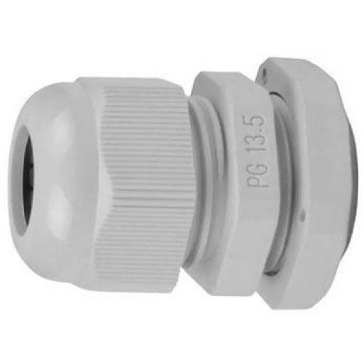 Kabelová průchodka PG-13,5, vnější závit M20×1,5, 6–12 mm, bílá