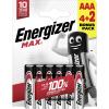 Energizer Max mikrotužková baterie AAA alkalicko-manganová 1.5 V 6 ks