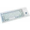 CHERRY Compact-Keyboard G84-4400 PS2 klávesnice německá, QWERTZ šedá integrovaný trackball, tlačítka myši, 19 aplikace