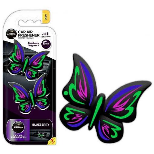 Osvěžovač vzduchu Fancy Shapes Butterfly, borůvka, 2 ks