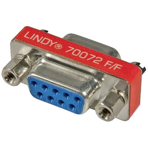 LINDY sériový adaptér [1x D-SUB zásuvka 9pólová - 1x D-SUB zásuvka 9pólová] červená