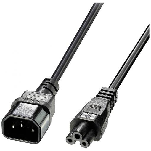 LINDY napájecí síťový kabel [1x IEC zástrčka C14 10 A - 1x IEC C5 spojka] 1.00 m černá