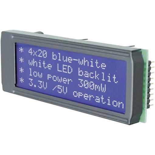DISPLAY VISIONS LED modul  bílá modrá  (š x v x h) 75 x 26.8 x 10.8 mm DIP203B-4NLW