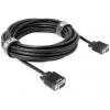 club3D VGA kabel VGA pólové Zástrčka, VGA pólové Zástrčka 10.00 m černá CAC-1710 lze šroubovat, pozlacené kontakty VGA kabel