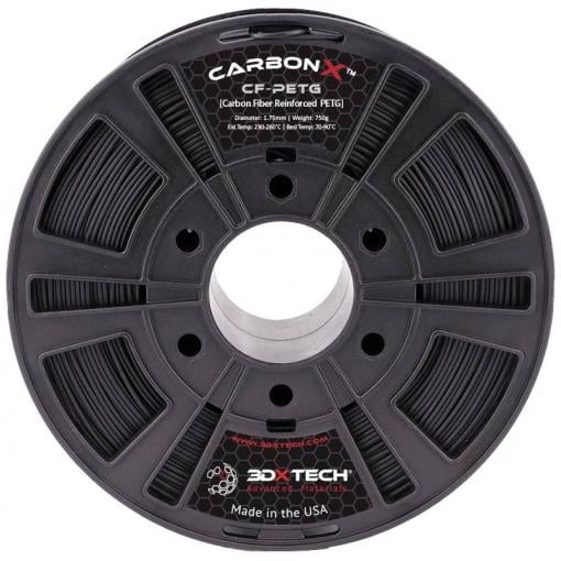 3D Xtech PTG3010750BK0 CarbonX™ CF vlákno pro 3D tiskárny PETG Compound chemicky odolné 1.75 mm 750 g černá 1 ks