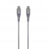 Skross USB kabel USB 2.0 USB-C ® zástrčka, USB-C ® zástrčka 1.20 m vesmírná šedá kulatý, flexibilní provedení, látkový potah SKCA0017C-C120CN