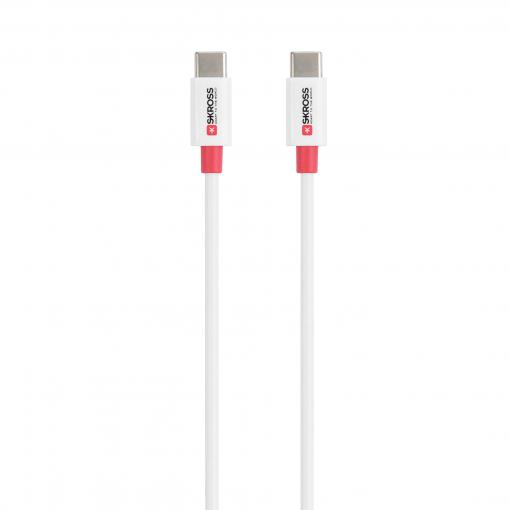 Skross USB kabel USB 2.0 USB-C ® zástrčka, USB-C ® zástrčka 1.20 m bílá kulatý SKCA0008C-C120CN