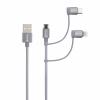 Skross USB kabel USB 2.0 USB-A zástrčka 1.20 m vesmírná šedá kulatý, flexibilní provedení, látkový potah SKCA00143-1120CN