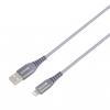 Skross USB kabel USB 2.0 USB-A zástrčka 1.20 m šedá kulatý, flexibilní provedení, látkový potah SKCA0011A-MFI120CN