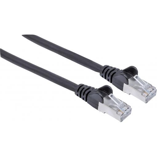 Intellinet 741224 RJ45 síťové kabely, propojovací kabely CAT 6A S/FTP 30.00 m černá fóliové stínění, stínění pletivem, stíněný, bez halogenů 1 ks