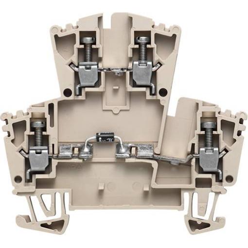 W-Series, Component terminal, Rated cross-section: 2,5 mm&sup2;, Screw connection, Direct mounting WDK 2.5 1D 8025610000 Tmavě béžová Weidmüller 25 ks
