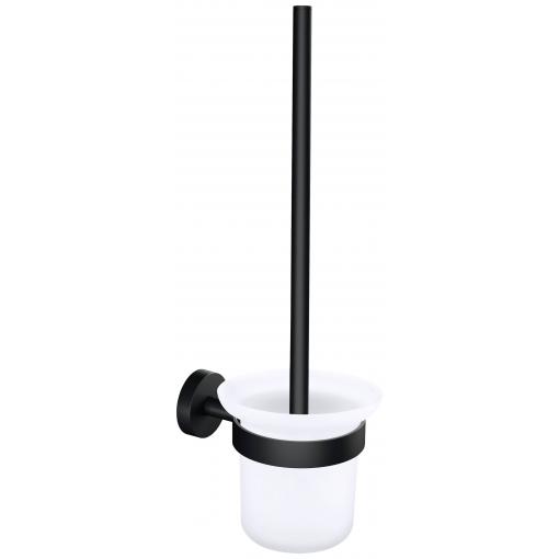 tesa MOON BLACK souprava kartáč na WC lepidlo kov