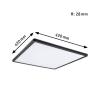 Paulmann 71002 P Atria Shine 22W 3000K 3Dim 420x420 sz LED stropní svítidlo 22 W černá