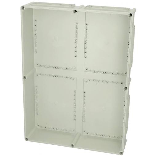 Fibox Base, PC Openings: 8x size 2 flange 3530907 spodní část pouzdra 760 x 560 x 150 polykarbonát šedobílá (RAL 7035) 1 ks
