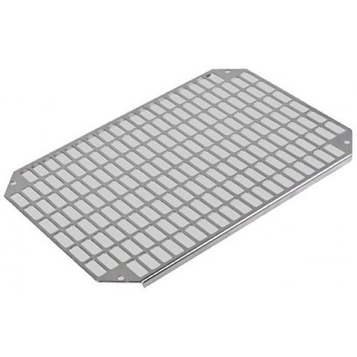 Fibox Mounting plate perforated (550x350x2mm-26x11mm) Galvanized steel Mounting plate s otvory ocel pozinkovaná (d x š) 550 mm x 350 mm 1 ks