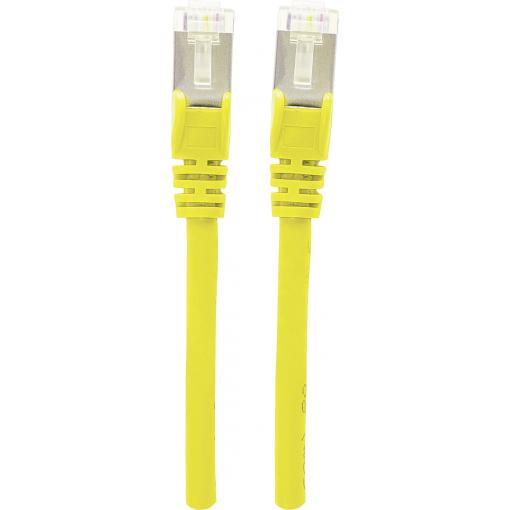 Intellinet 740708 RJ45 síťové kabely, propojovací kabely CAT 6A S/FTP 1.00 m žlutá fóliové stínění, stínění pletivem, stíněný, bez halogenů 1 ks