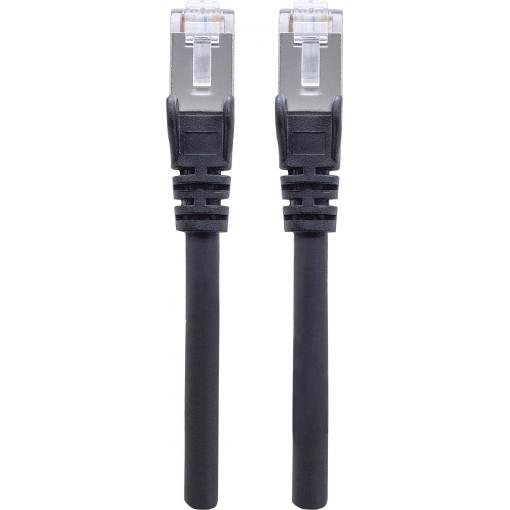 Intellinet 740753 RJ45 síťové kabely, propojovací kabely CAT 6A S/FTP 1.50 m černá fóliové stínění, stínění pletivem, stíněný, bez halogenů 1 ks